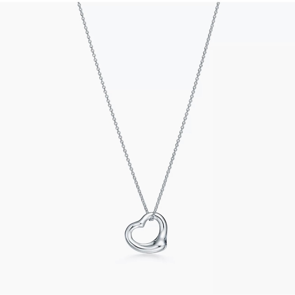 Tiffany & Co. Elsa Peretti Open Heart Pendant Necklace in Sterling Silver